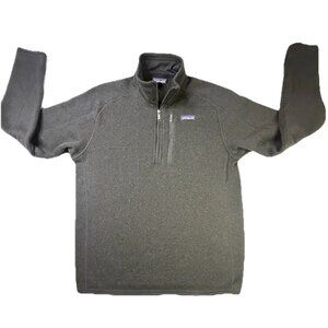Patagonia Better Sweater 1/4 Zip Pullover Mens M Black Fleece STY25522
